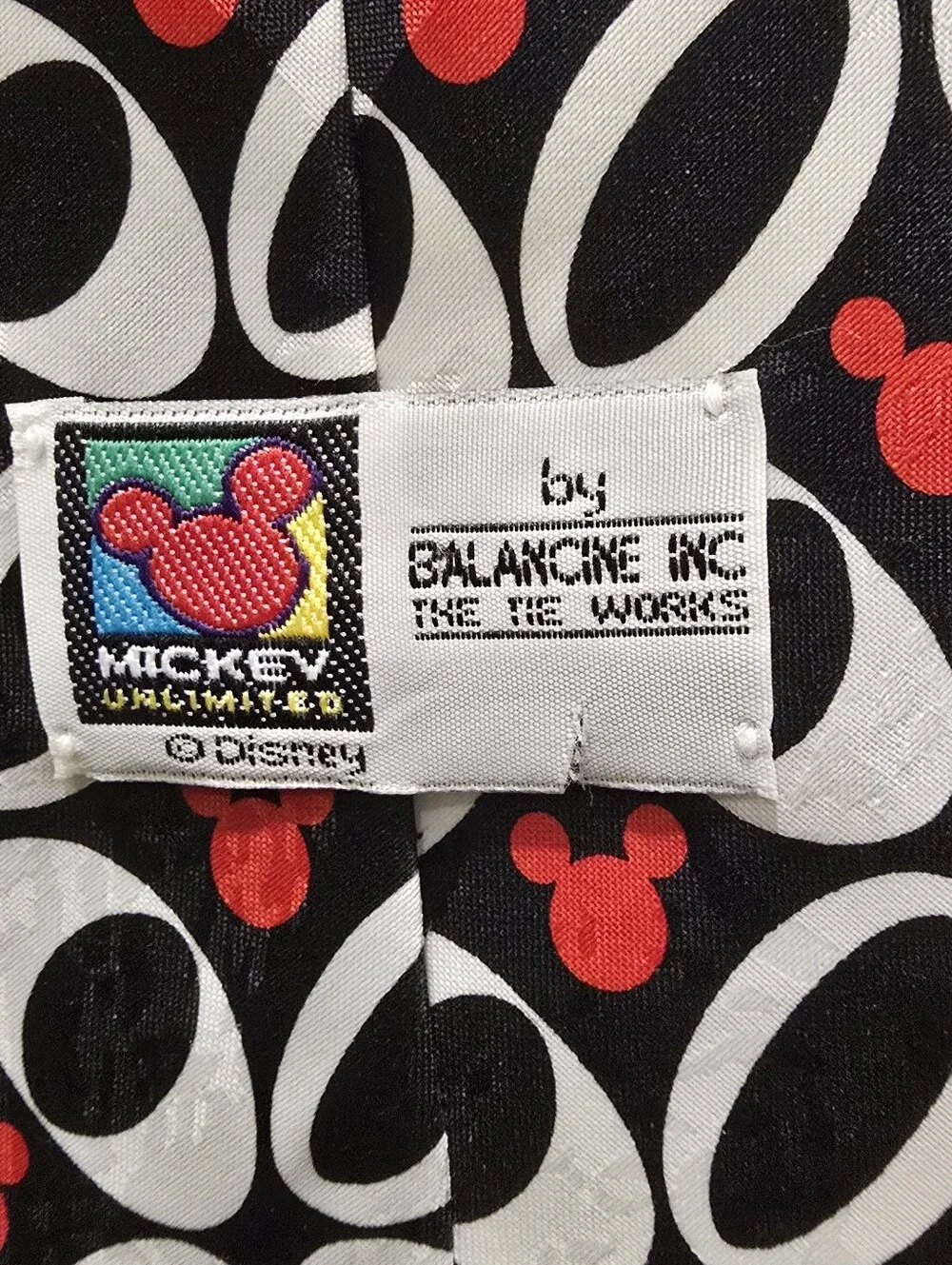 Vintage Disney Mickey Mouse Tie By Balancine Inc